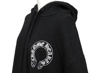 Load image into Gallery viewer, ChromeHearts クロムハーツ パーカー フローラルロゴ U.S.A製 コットン ブラック ホワイト サイズS 美品 中古 66664