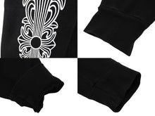 Load image into Gallery viewer, ChromeHearts クロムハーツ パーカー フローラルロゴ U.S.A製 コットン ブラック ホワイト サイズS 美品 中古 66664