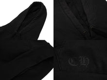 Load image into Gallery viewer, ChromeHearts クロムハーツ パーカー フローラルロゴ U.S.A製 コットン ブラック ホワイト サイズS 美品 中古 66664