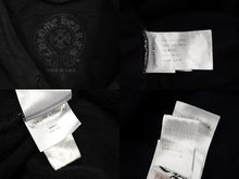 Load image into Gallery viewer, ChromeHearts クロムハーツ パーカー フローラルロゴ U.S.A製 コットン ブラック ホワイト サイズS 美品 中古 66664