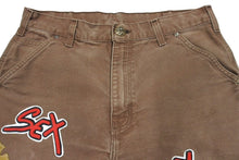 Load image into Gallery viewer, 極美品 CHROME HEARTS × SEX RECORDS クロムハーツ×セックスレコーズ カーペンターパンツ クロスパッチ サイズ31 中古 66679