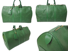 Load image into Gallery viewer, Louis Vuitton ルイヴィトン エピ キーポル45 ボストンバッグ M42974 エピレザー グリーン 美品 中古 66690