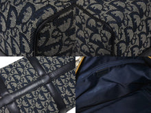 Load image into Gallery viewer, ChristianDior クリスチャンディオール ヴィンテージ トロッター ボストン ハンドバッグ ジャガード ネイビー 美品 中古 66723