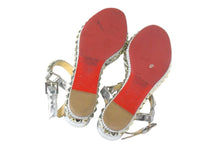 Load image into Gallery viewer, Christian Louboutin クリスチャンルブタン フラットシューズ サンダル スタッズ シルバー 美品 中古 66762