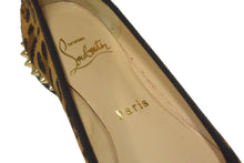 Load image into Gallery viewer, Christian Louboutin クリスチャンルブタン フラットシューズ スタッズ ヒョウ柄 サイズ35 1/2 美品 中古 66765