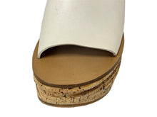 Load image into Gallery viewer, Chloe クロエ サンダル サイズ36 レザー コルクソール ホワイト ブラウン イタリア製 011855 美品 中古 66767