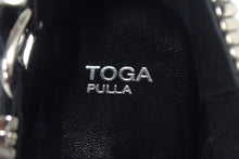 Load image into Gallery viewer, TOGA PULLA トーガ プルラ サンダル サイズ37 レザー スウェード メタル ブラック 彫刻 ポルトガル製 0918G 美品 中古 66770
