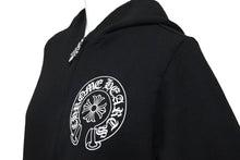 Load image into Gallery viewer, 極美品 CHROME HEARTS クロムハーツ ジップアップパーカー MATTY BOY CHOMPER サイズXS マティボーイ ホースシュー ブラック 中古 66791