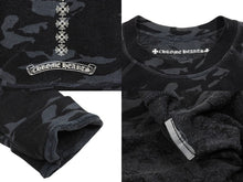 Load image into Gallery viewer, CHROME HEARTS クロムハーツ 長袖Tシャツ ホースシュー CHプラス スクロール プリント ラグラン カモフラ柄 美品 中古 66792