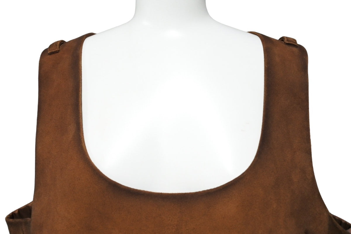 プラダPRADA 大きいサイズ　ロングワンピース　ブラウン XL 極美品 プラダPRADA 大きいサイズ ロングワンピース ブラウン XL 極美品