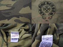 Load image into Gallery viewer, CHROME HEARTS クロムハーツ 半袖Tシャツ カットソー クロスロゴ トップス 迷彩柄 サイズL コットン グリーン 美品 中古 66852