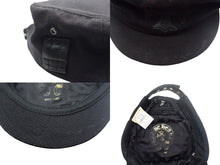 Load image into Gallery viewer, CHROME HEARTS クロムハーツ CHプラス ダックバターキャップ レザーパッチ サイズOS ブラック ブラック 美品 中古 66854
