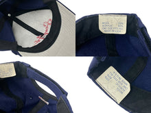 Load image into Gallery viewer, Sean John ショーンジョン スナップバックキャップ ワンサイズ ロゴ刺繍 レッド ネイビー ウール アクリル 美品 中古 66859