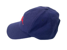 Load image into Gallery viewer, Sean John ショーンジョン スナップバックキャップ ワンサイズ ロゴ刺繍 レッド ネイビー ウール アクリル 美品 中古 66859