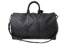 Load image into Gallery viewer, 新品同様 LOUIS VUITTON ルイヴィトン エクリプス キーポル バンドリエール45 ボストンバッグ M40569 シルバー金具 ブラック 中古 66871