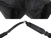 Load image into Gallery viewer, 新品同様 LOUIS VUITTON ルイヴィトン エクリプス キーポル バンドリエール45 ボストンバッグ M40569 シルバー金具 ブラック 中古 66871