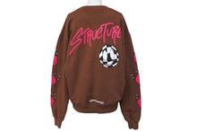 Load image into Gallery viewer, CHROME HEARTS クロムハーツ スウェット サイズS MATTY BOY マティボーイ STRUCTURE プリント コットン ブラウン 美品 中古 66954