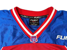 Load image into Gallery viewer, FUBU THE COLLECTION フブ ゲームシャツ タンクトップ サイズXL ポリエステル ブルー レッド ホワイト メッシュ 美品 中古 66989