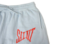 Load image into Gallery viewer, SAINT MICHAEL セントマイケル パンツ スウェットショーツパンツ SAINTロゴ SM-S22-0000-049 サイズL ライトブルー 美品 中古 67007