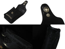 Load image into Gallery viewer, CHROME HEARTS クロムハーツ シガレットケース ダガー レザー ブラック シルバー925 美品 中古 67011