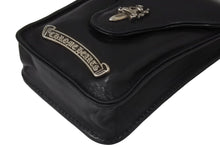 Load image into Gallery viewer, CHROME HEARTS クロムハーツ シガレットケース ダガー レザー ブラック シルバー925 美品 中古 67011