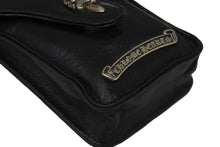 Load image into Gallery viewer, CHROME HEARTS クロムハーツ シガレットケース ダガー レザー ブラック シルバー925 美品 中古 67011
