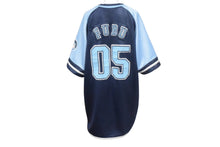 Load image into Gallery viewer, FUBU フブ シティーエディション ホッケー半袖Tシャツ 90s Y2K エンブレム ワッペン 刺繍 ネイビー ブルー 良品 中古 67022