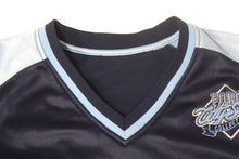 Load image into Gallery viewer, FUBU フブ シティーエディション ホッケー半袖Tシャツ 90s Y2K エンブレム ワッペン 刺繍 ネイビー ブルー 良品 中古 67022