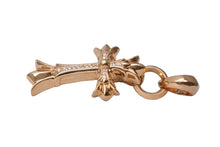 Load image into Gallery viewer, 極美品 CHROME HEARTS クロムハーツ ダブルCHクロス Withベイル スモール パヴェダイヤ ル チャーム ペンダント 中古 67024