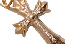 Load image into Gallery viewer, 極美品 CHROME HEARTS クロムハーツ ダブルCHクロス Withベイル スモール パヴェダイヤ ル チャーム ペンダント 中古 67024