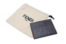 Load image into Gallery viewer, FENDI フェンディ ズッカ柄 カードケース グレー レザー 新型 小物 名刺入れ ロゴ 7M0164 美品 中古 67042
