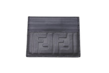 Load image into Gallery viewer, FENDI フェンディ ズッカ柄 カードケース グレー レザー 新型 小物 名刺入れ ロゴ 7M0164 美品 中古 67042