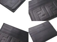 Load image into Gallery viewer, FENDI フェンディ ズッカ柄 カードケース グレー レザー 新型 小物 名刺入れ ロゴ 7M0164 美品 中古 67042