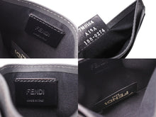 Load image into Gallery viewer, FENDI フェンディ ズッカ柄 カードケース グレー レザー 新型 小物 名刺入れ ロゴ 7M0164 美品 中古 67042