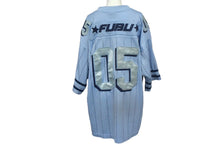 Load image into Gallery viewer, FUBU フブ THE COLLECTION ホッケー半袖Tシャツ 90s Y2K エンブレム 刺繍 サイズL ネイビー ブルー 良品 中古 67065