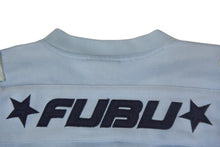 Load image into Gallery viewer, FUBU フブ THE COLLECTION ホッケー半袖Tシャツ 90s Y2K エンブレム 刺繍 サイズL ネイビー ブルー 良品 中古 67065