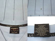 Load image into Gallery viewer, FUBU フブ THE COLLECTION ホッケー半袖Tシャツ 90s Y2K エンブレム 刺繍 サイズL ネイビー ブルー 良品 中古 67065