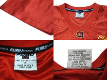 Load image into Gallery viewer, 極美品 FUBU THE COLLECTION フブ ゲームシャツ ホッケーシャツ サイズF ポリエステル レッド イエロー メッシュ 中古 67069
