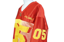 Load image into Gallery viewer, 極美品 FUBU THE COLLECTION フブ ゲームシャツ ホッケーシャツ サイズF ポリエステル レッド イエロー メッシュ 中古 67069