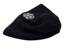 Load image into Gallery viewer, CHROME HEARTS クロムハーツ ビーニー ニットキャップ ダガー スクロールロゴ コットン ブラック アメリカ製 刺繍 美品 中古 67080