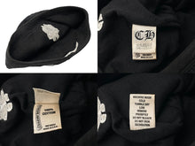 Load image into Gallery viewer, CHROME HEARTS クロムハーツ ビーニー ニットキャップ ダガー スクロールロゴ コットン ブラック アメリカ製 刺繍 美品 中古 67080