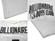 Load image into Gallery viewer, BILLIONAIRE BOYS CLUB ビリオネアボーイズクラブ ゲームシャツ サイズM メッシュ ロゴ プリント ホワイト ポリエステル 美品 中古 67088