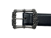 Load image into Gallery viewer, ChromeHearts クロムハーツ フィリグリーOTJ1.5 ベルト レザー シルバー925 ブラック サイズ36 美品 中古 67094
