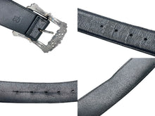 Load image into Gallery viewer, ChromeHearts クロムハーツ フィリグリーOTJ1.5 ベルト レザー シルバー925 ブラック サイズ36 美品 中古 67094
