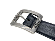 Load image into Gallery viewer, CHROME HEARTS クロムハーツ BLT OTJ フィリグリー OTJレザー ベルト シルバー925 ブラック サイズ 38 美品 中古 67118