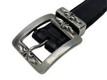 Load image into Gallery viewer, CHROME HEARTS クロムハーツ BLT OTJ フィリグリー OTJレザー ベルト ブラック シルバー925 レザー サイズ38 美品 中古 67119