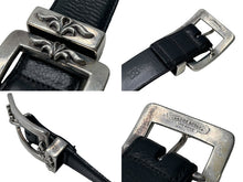 Load image into Gallery viewer, CHROME HEARTS クロムハーツ BLT OTJ フィリグリー OTJレザー ベルト ブラック シルバー925 レザー サイズ38 美品 中古 67119