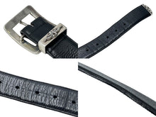 Load image into Gallery viewer, CHROME HEARTS クロムハーツ BLT OTJ フィリグリー OTJレザー ベルト ブラック シルバー925 レザー サイズ38 美品 中古 67119