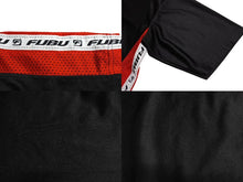 Load image into Gallery viewer, FUBU JEANS COLLECTION フブ ゲームシャツ ヴィンテージ サイズL ポリエステル ブラック ホワイト レッド 良品 中古 67122