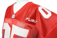 Load image into Gallery viewer, FUBU フブ ゲームシャツ フットボールシャツ ヴィンテージ サイズXL ポリエステル レッド ホワイト グレー 美品 中古 67124